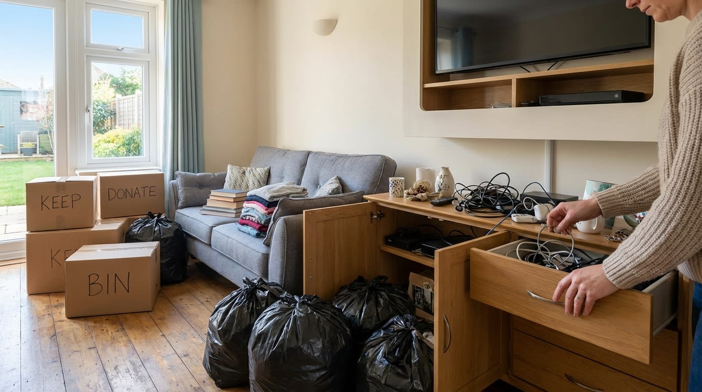 The simple 'moving day' rule that cleared my tiny UK living room in an ...