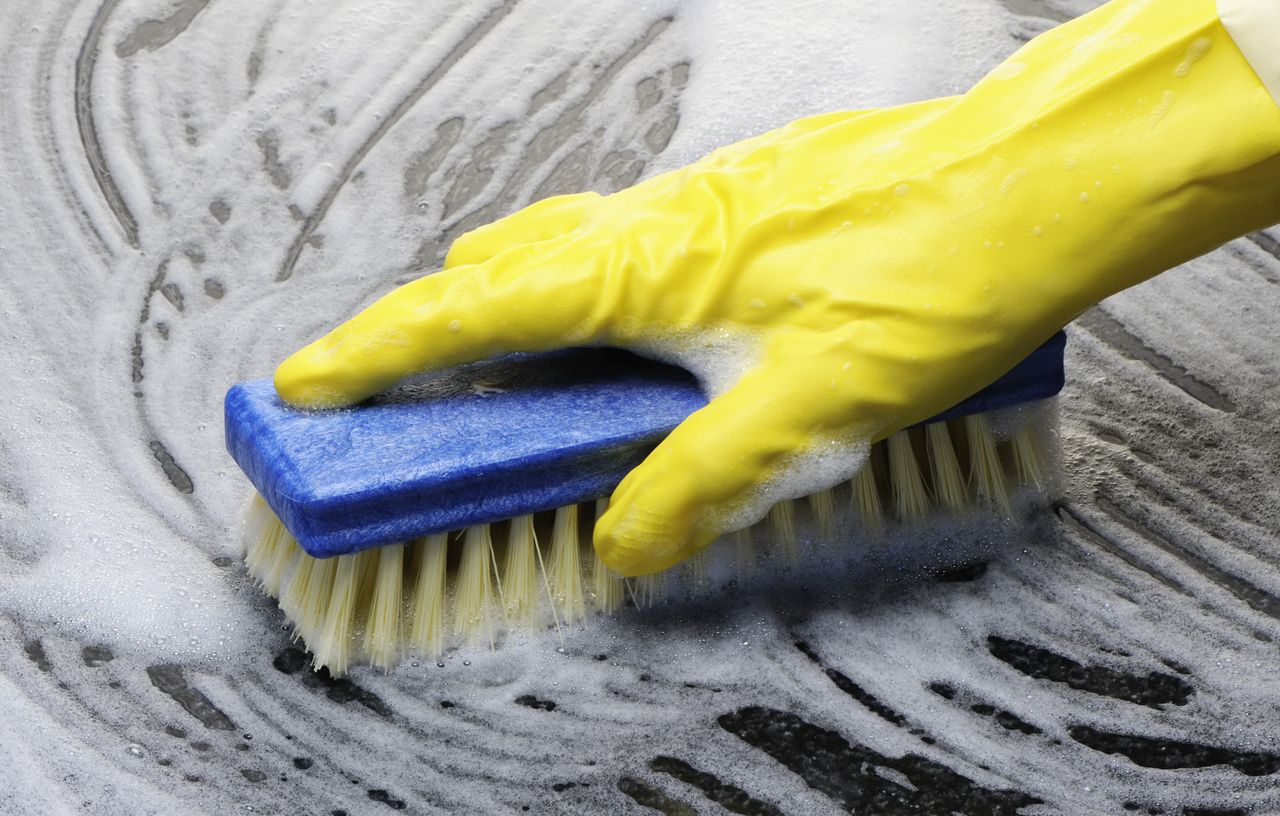 Scrubbing floors