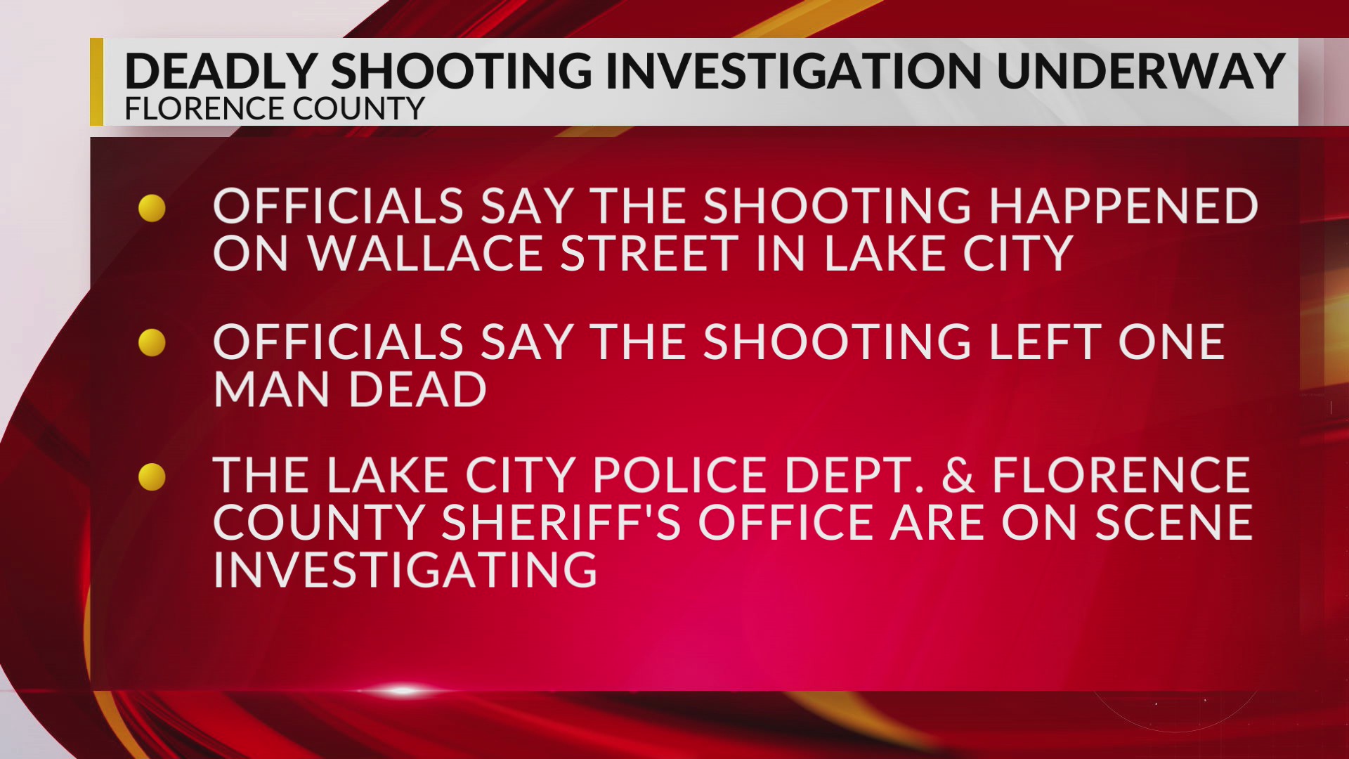Lake City authorities investigating deadly shooting