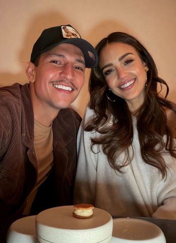 Jessica Alba stuns in a black lace slip dress during loved-up getaway with  Danny Ramirez in Mexico