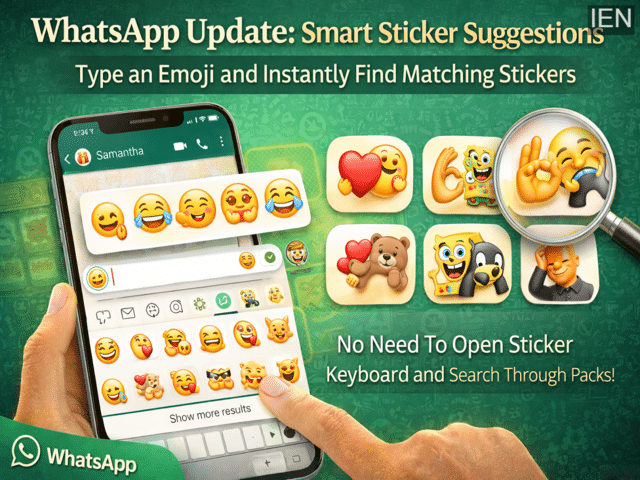 WhatsApp update brings smart sticker suggestions: Type an emoji and instantly find matching stickers