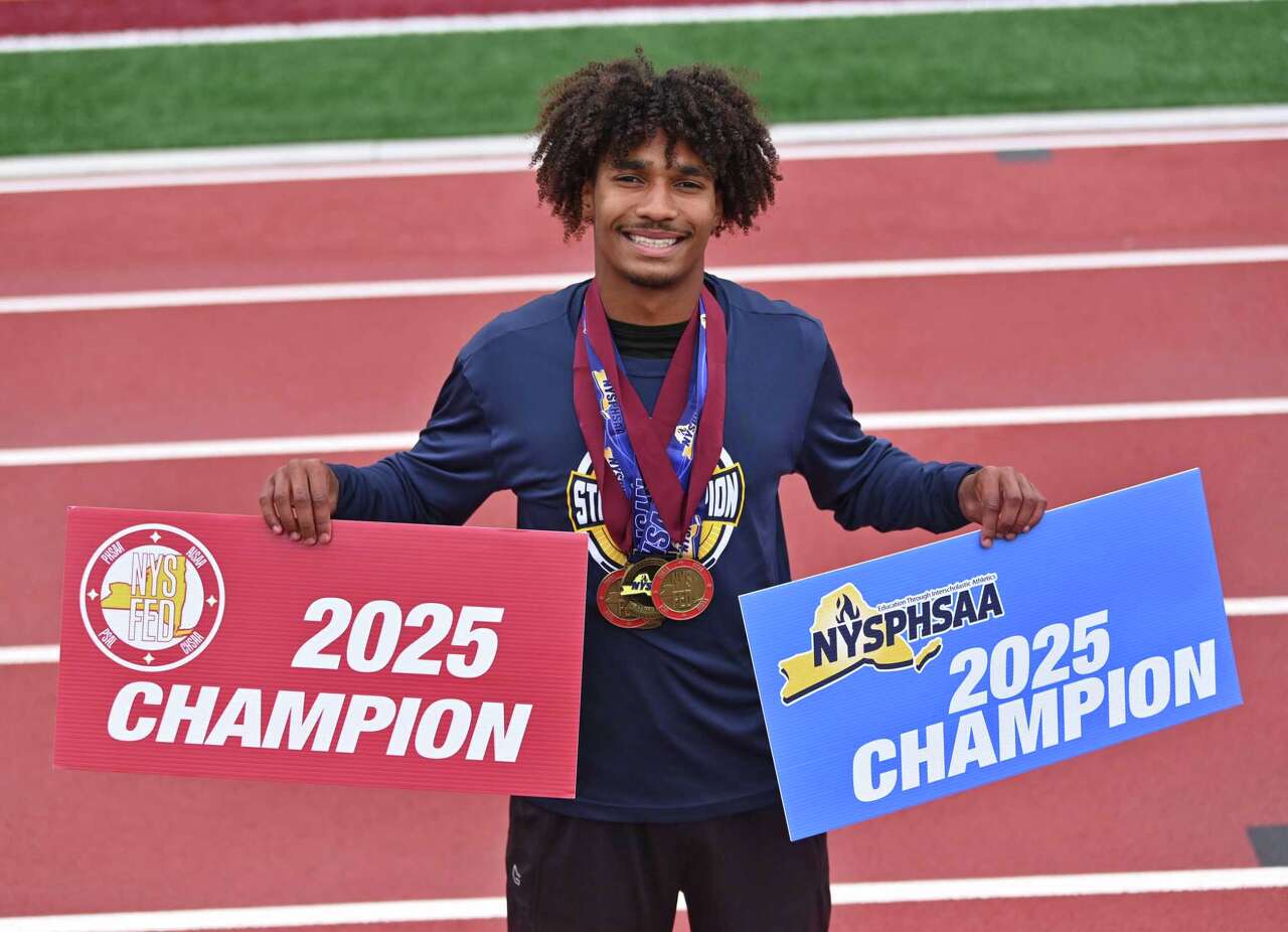 Colonie's Buskey, Schuylerville's Lynch defend state indoor track and ...