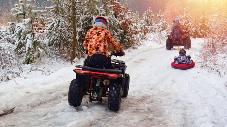 It's not always legal to ride your ATV on a snowmobile trail