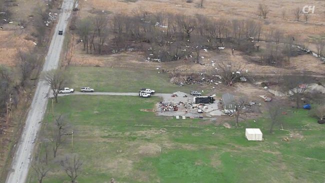 Drone footage captures tornado damage in eastern Oklahoma