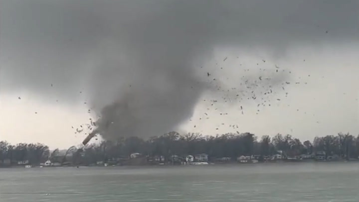 Deadly tornado seen ripping up homes prompts state of emergency in Michigan