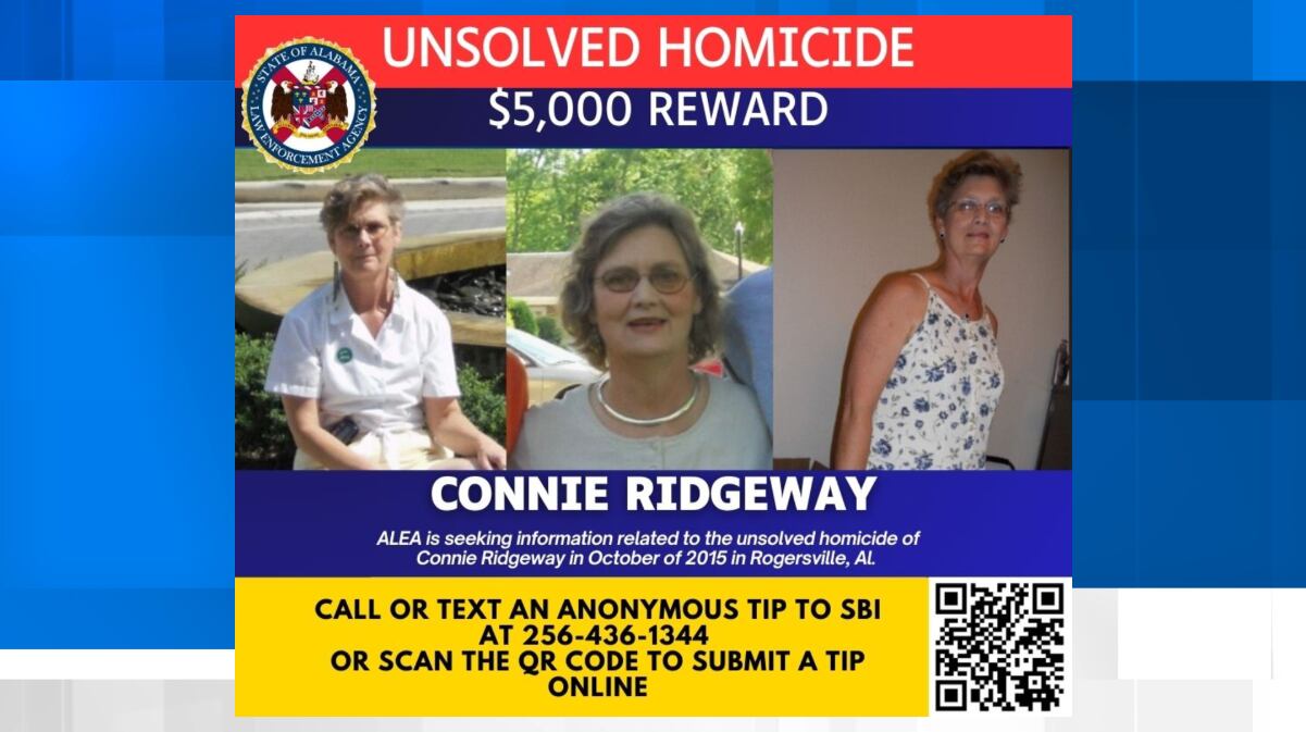ALEA offers reward for information in 2015 Rogersville homicide