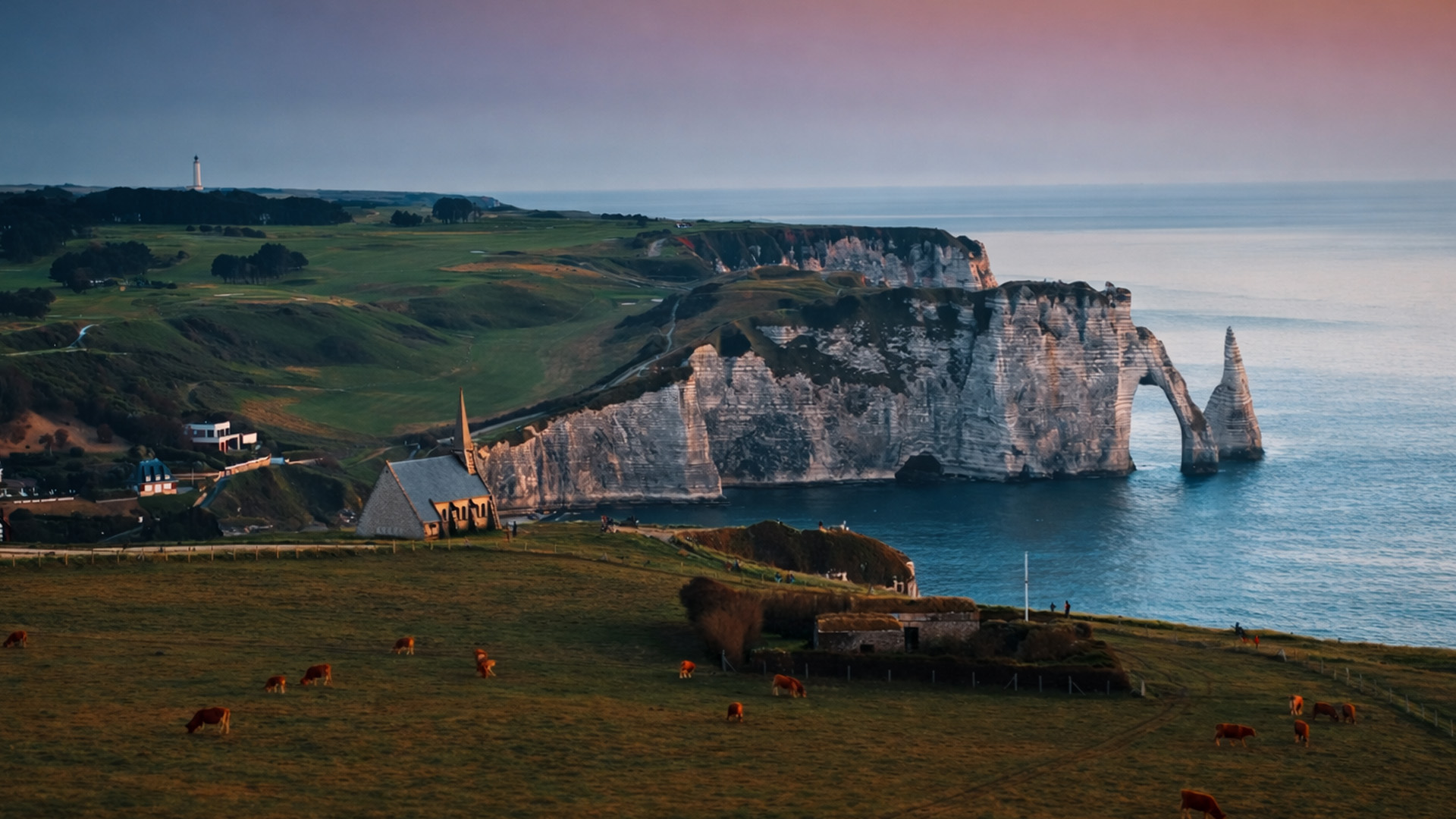 A church overlooking a coast few dare to build on
