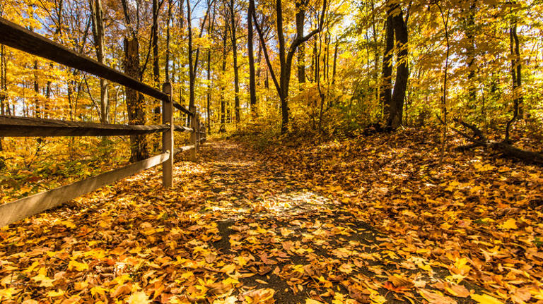 Ohio's storybook state park offers a hiking trail with beautiful lake views