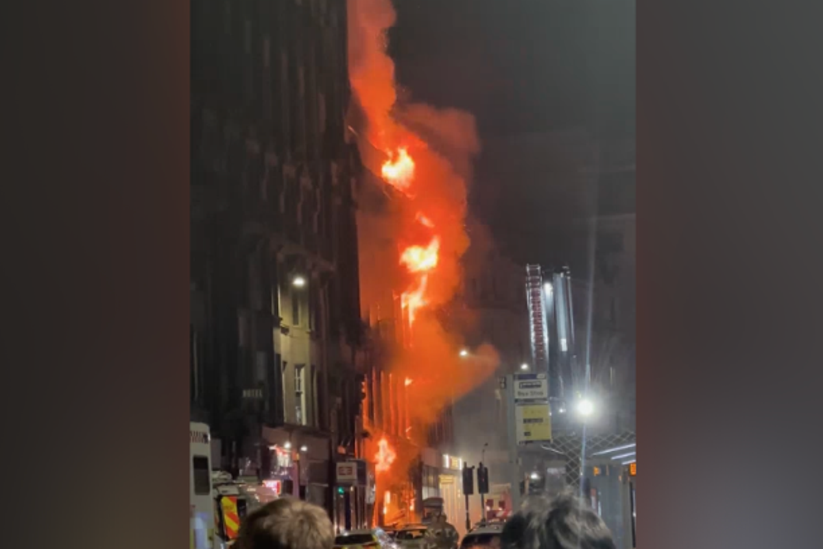 Major station closed and trains cancelled as firefighters battle blaze