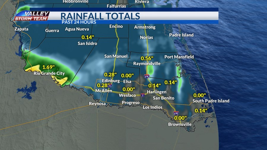 Rain returns to the Rio Grande Valley after weeks of dry weather