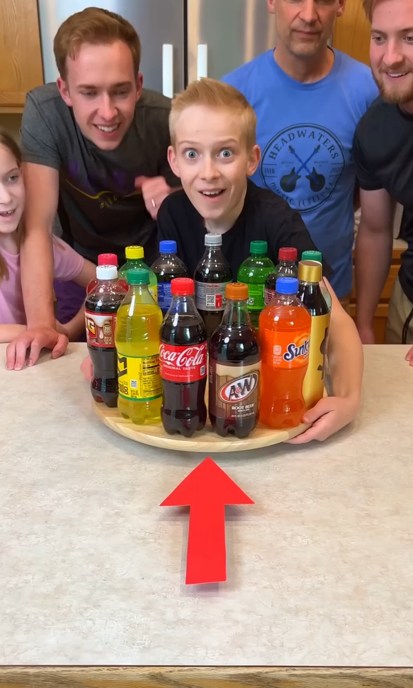 What happens when the soda spinning challenge begins