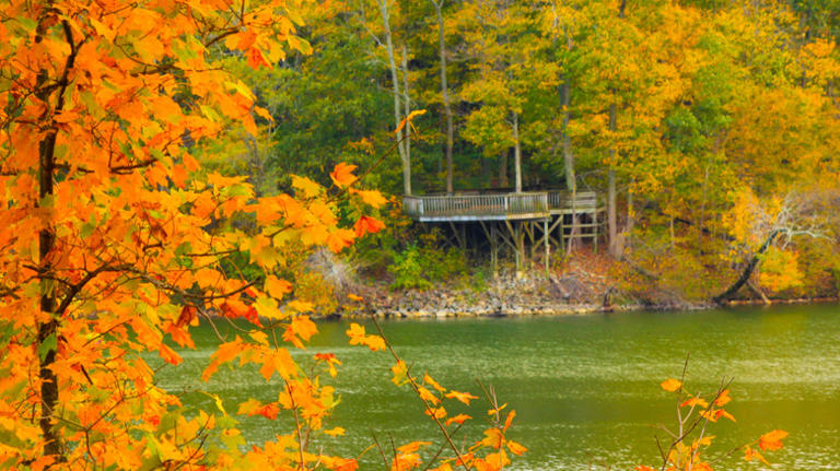 Ohio's storybook state park offers a hiking trail with beautiful lake views