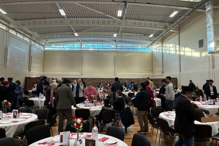 Inside the hall for the 'Big Iftar' event, which organisers told me fed over 500 people at once