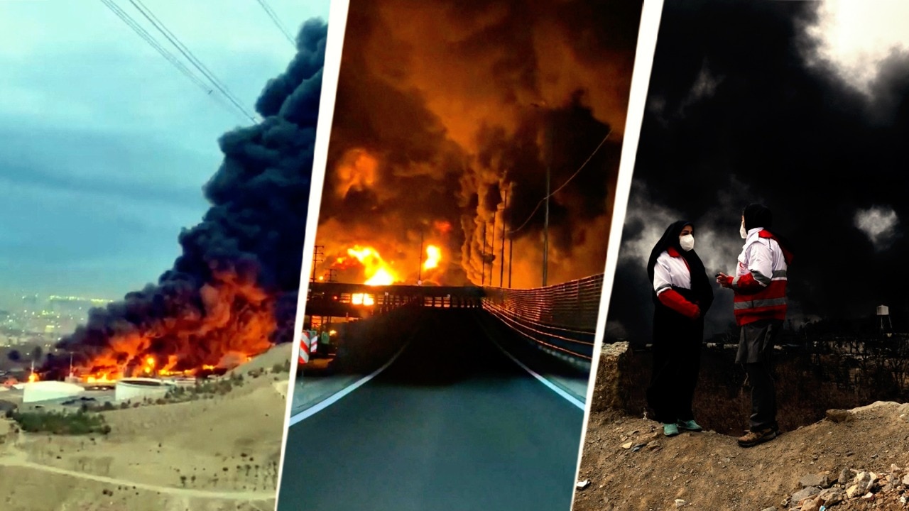 Tehran in flames: Black smoke, burning streets after oil depots hit in ...