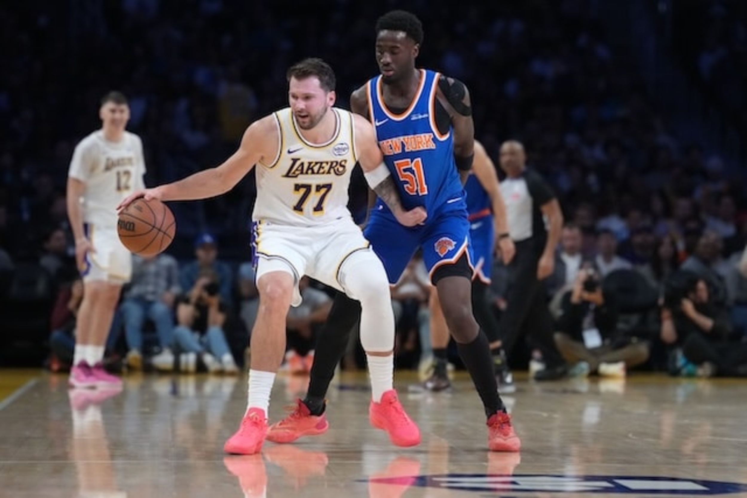 Luka Doncic & Austin Reaves lead Lakers to win over Knicks with LeBron ...