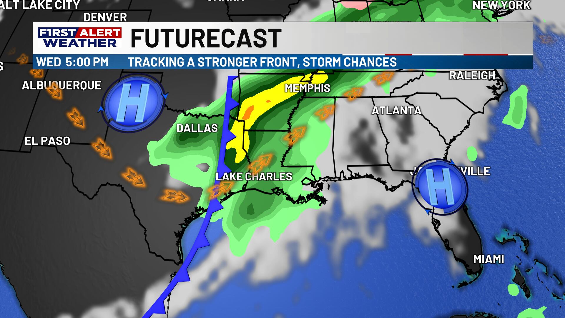First alert forecast: A couple calmer days before storms return by ...