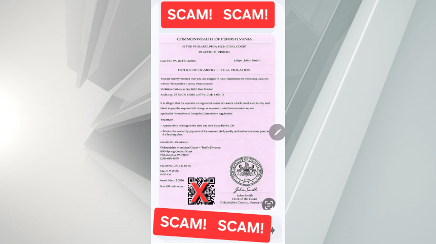 Pennsylvania courts warn of statewide toll scam texts