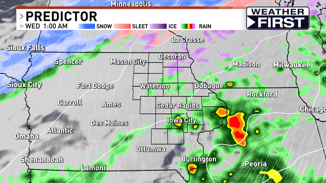 Another round of strong storms clip eastern Iowa Tuesday