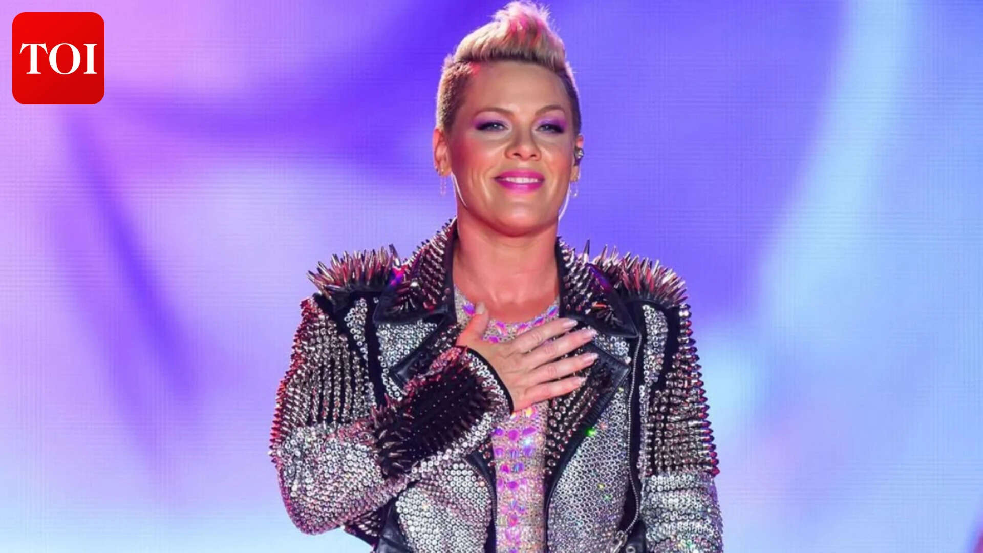 Pink shares adorable family photo with husband Carey Hart and kids ...