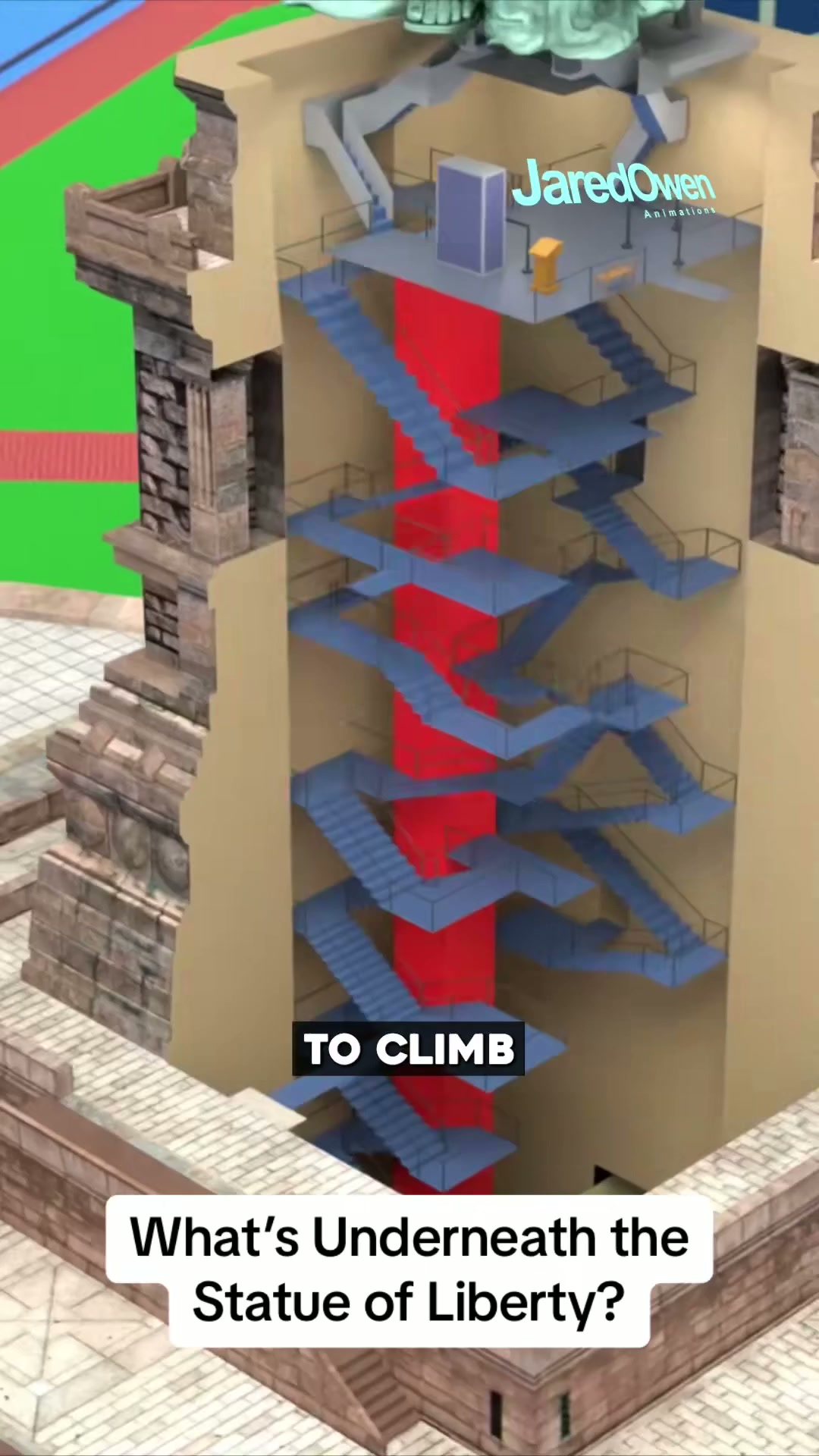 What's underneath the Statue of Liberty?