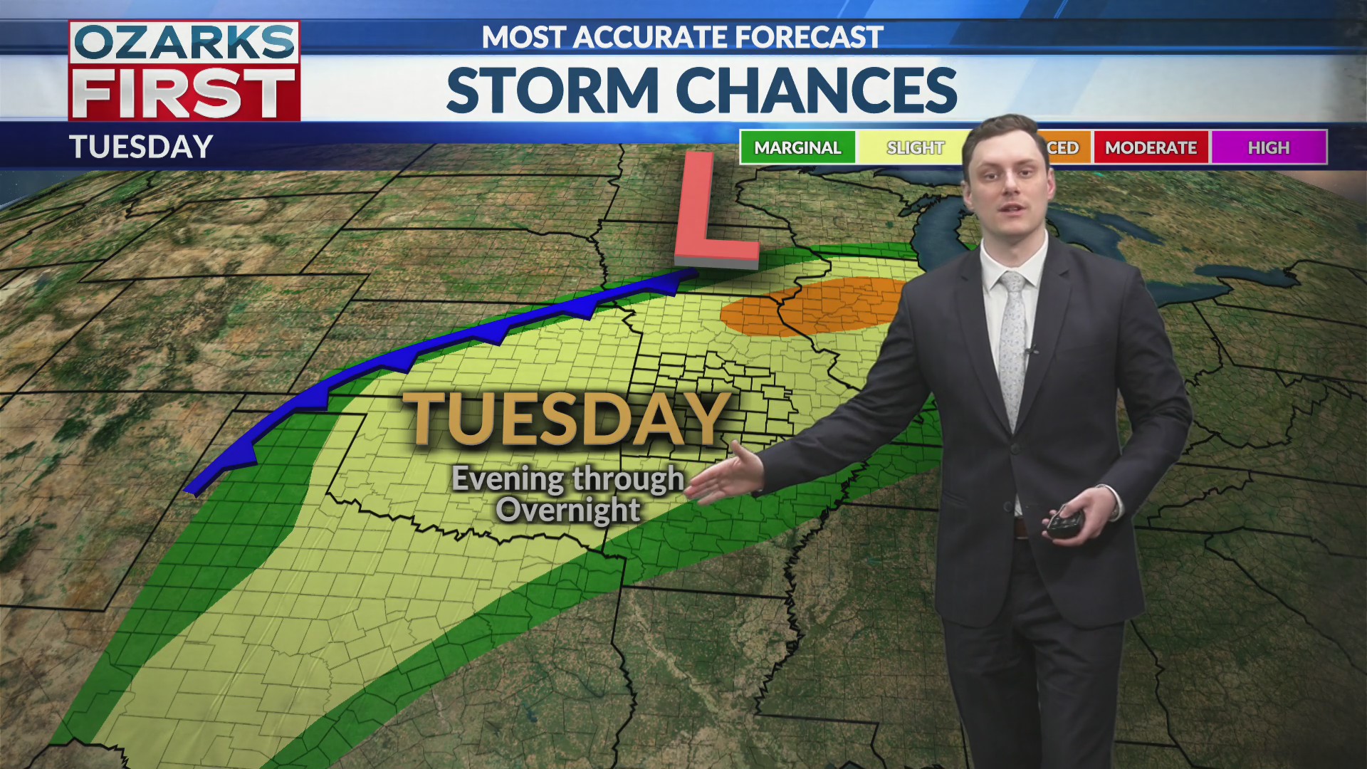Warm weather now, storms return later