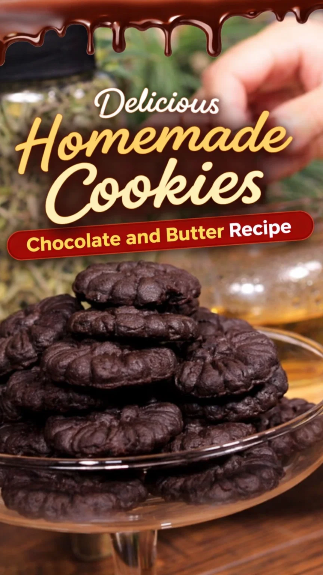 These homemade chocolate butter cookies look too good to resist