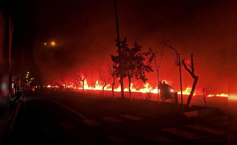 Acid rain fears in Tehran as Israeli strikes on oil depots send toxic ...