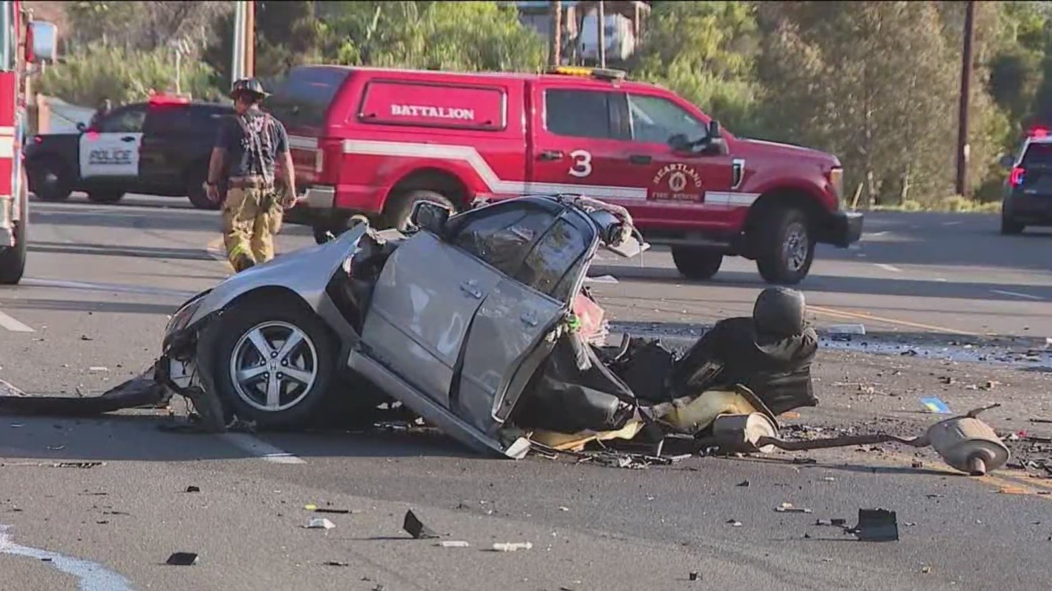 El Cajon crash injures three<br>