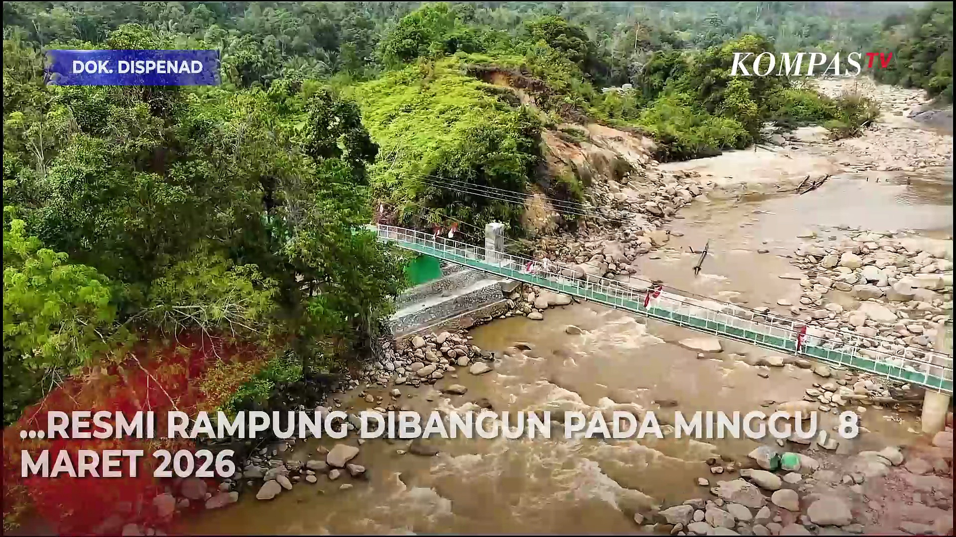 TNI rampungkan pembangunan jembatan gantung perintis Garuda di Tapanuli ...
