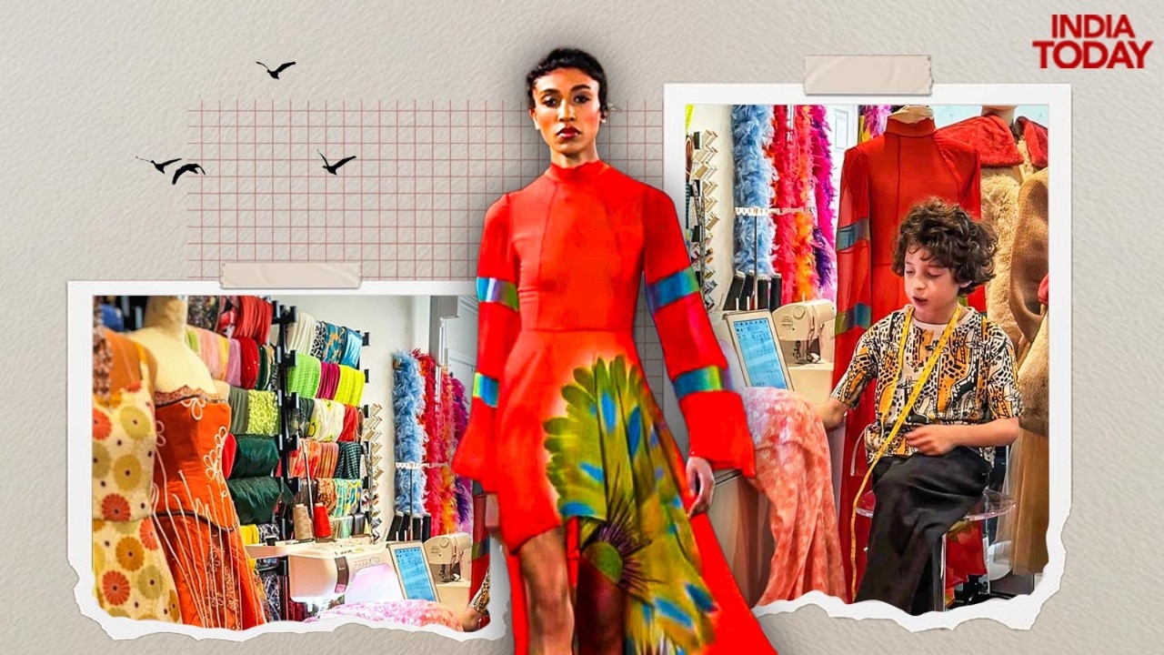 Max Alexander, 10, turns saree into couture at his Paris Fashion Week debut