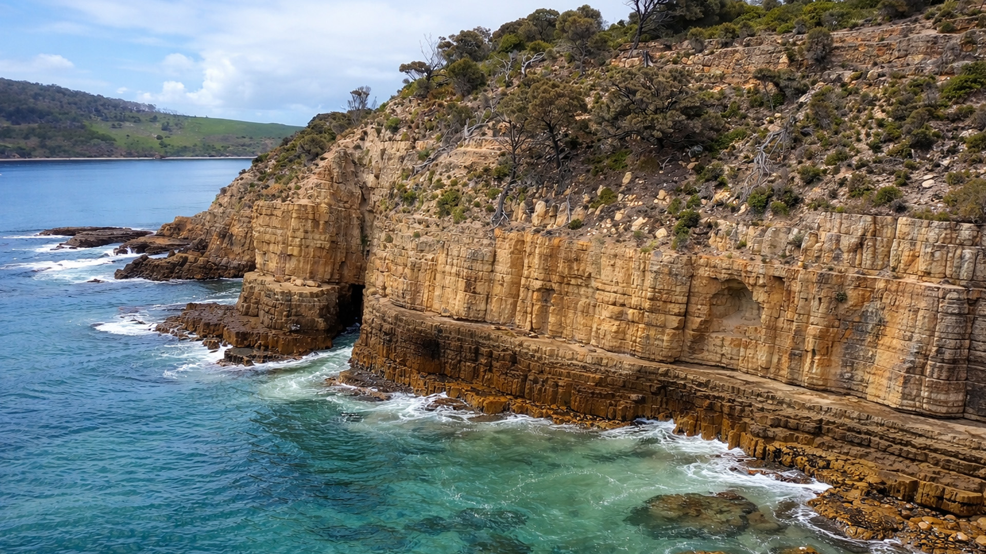 Why do these cliffs look like giant blocks?