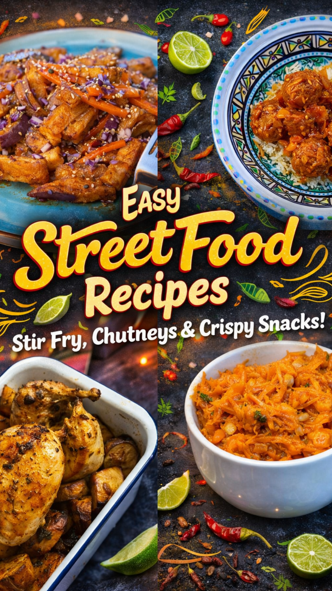 Easy street food recipes stir fry, chutneys & crispy snacks!
