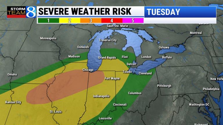 Severe weather returns Tuesday evening in Southwest Michigan