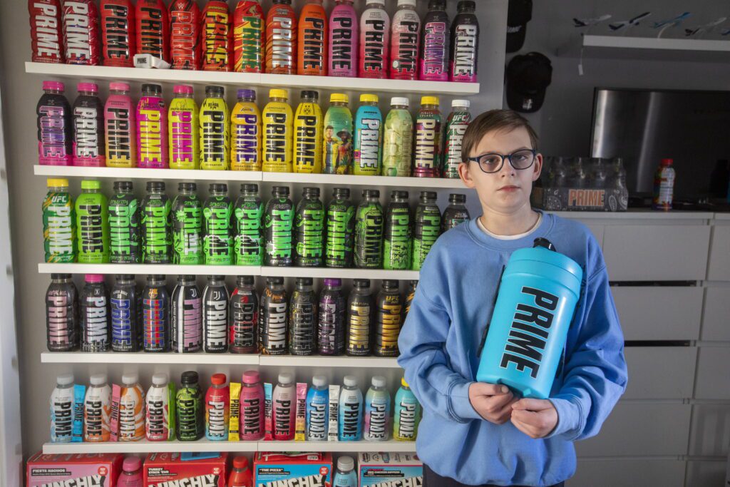 Lad, 11, has Britain’s biggest KSI Prime hydration collection – worth £ ...