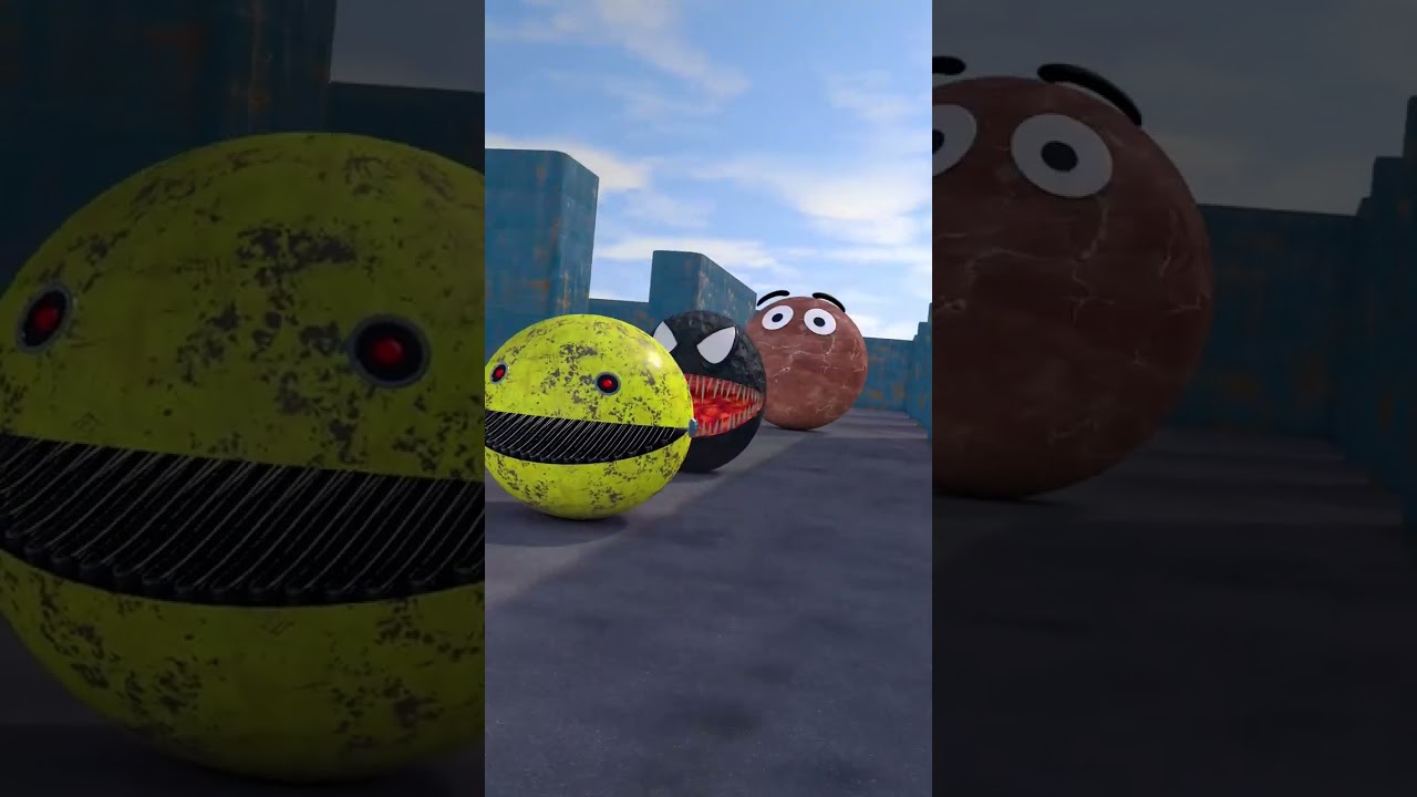 Robot Pacman vs Venom Pacman vs Marble Pacman #Shorts + Mario and Luigi ...