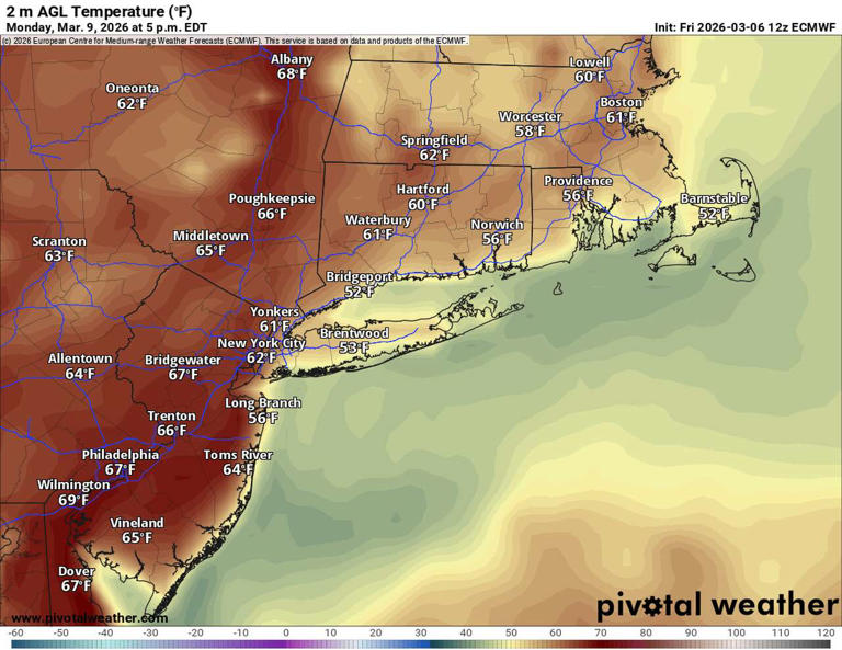 Spring-like sunshine Monday in Connecticut, with more to come. Here's ...