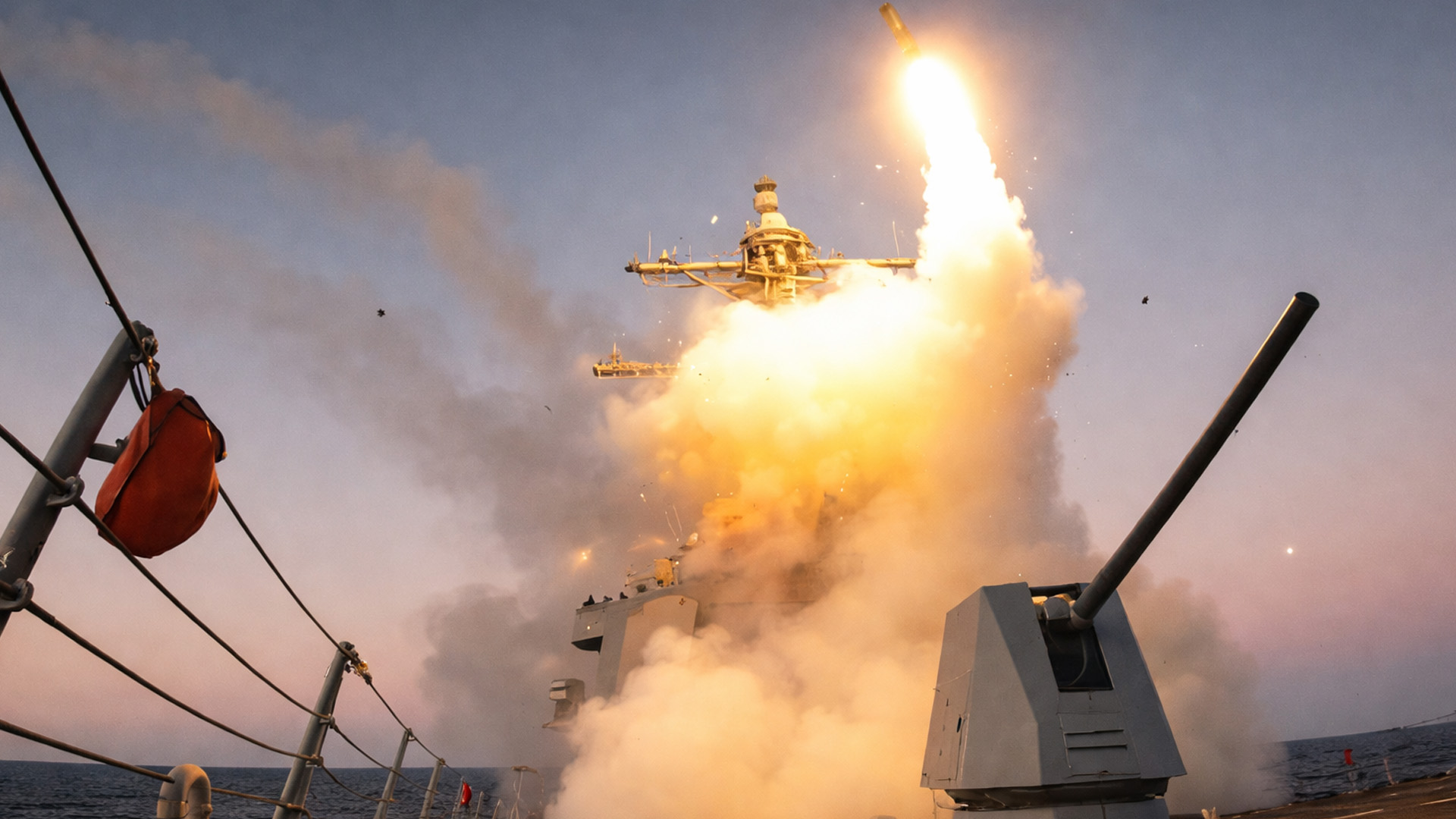 US Navy warship USS Thomas Hudner on mission