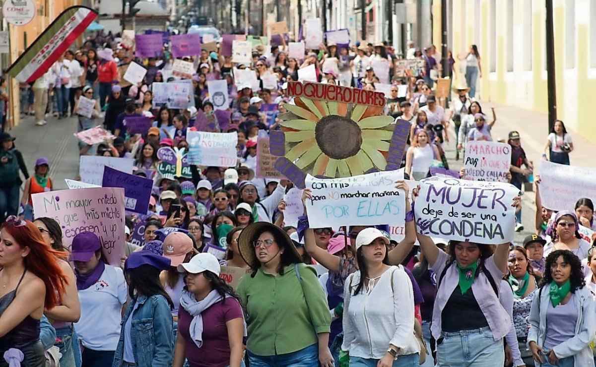 Marchan mujeres en estados de México; exigen fin de la violencia machista