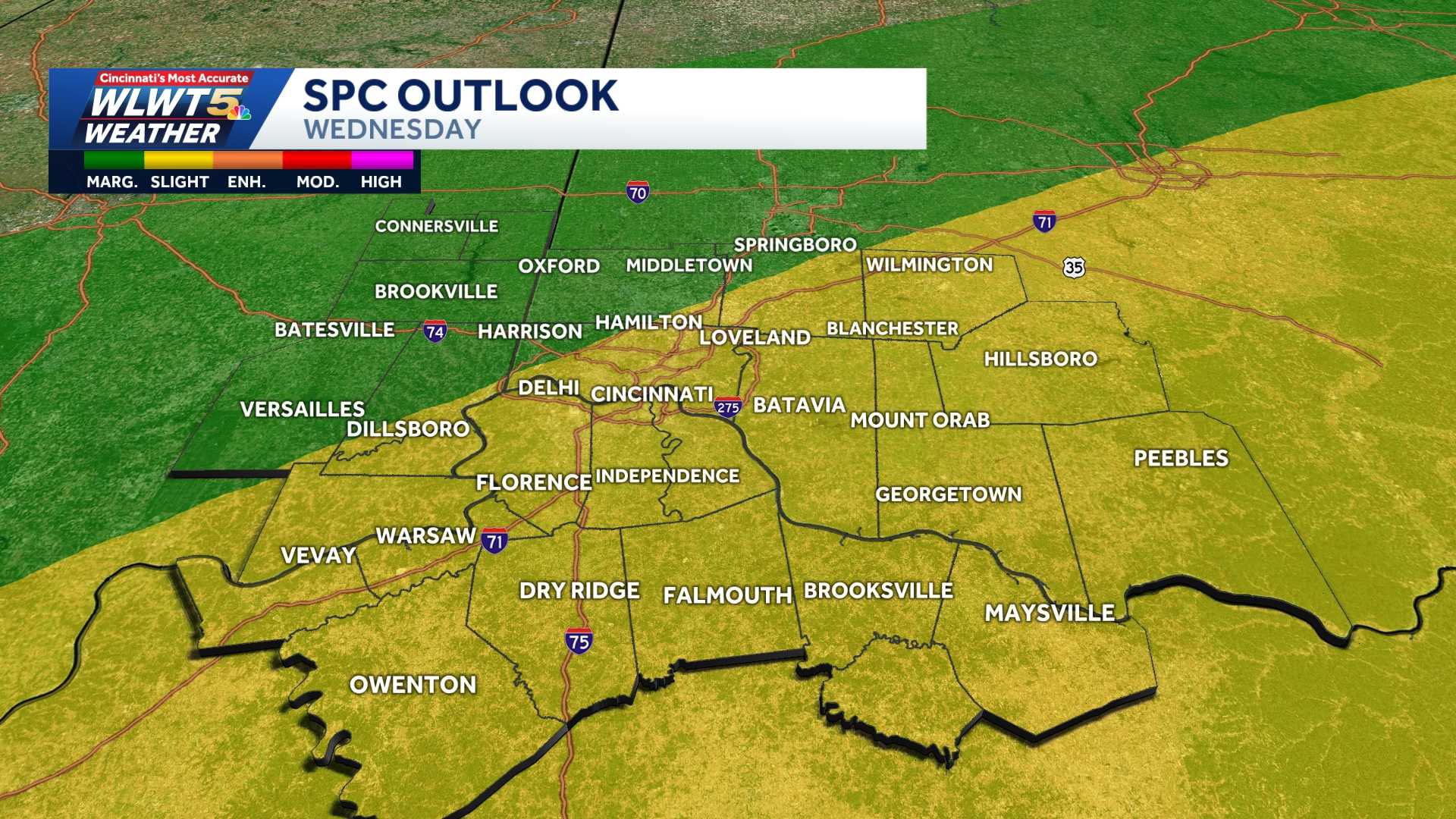 Next severe threat: Tracking chance for rain, storms Wednesday