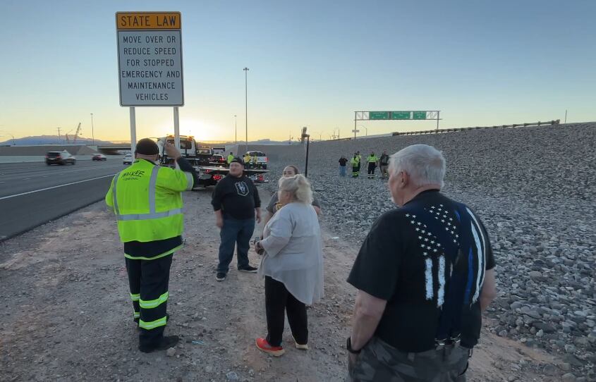 Las Vegas tow truck convoy honors driver killed on I-215 nearly five ...