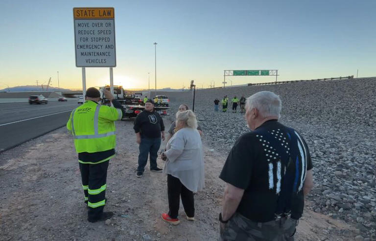 Las Vegas tow truck convoy honors driver killed on I-215 nearly five ...