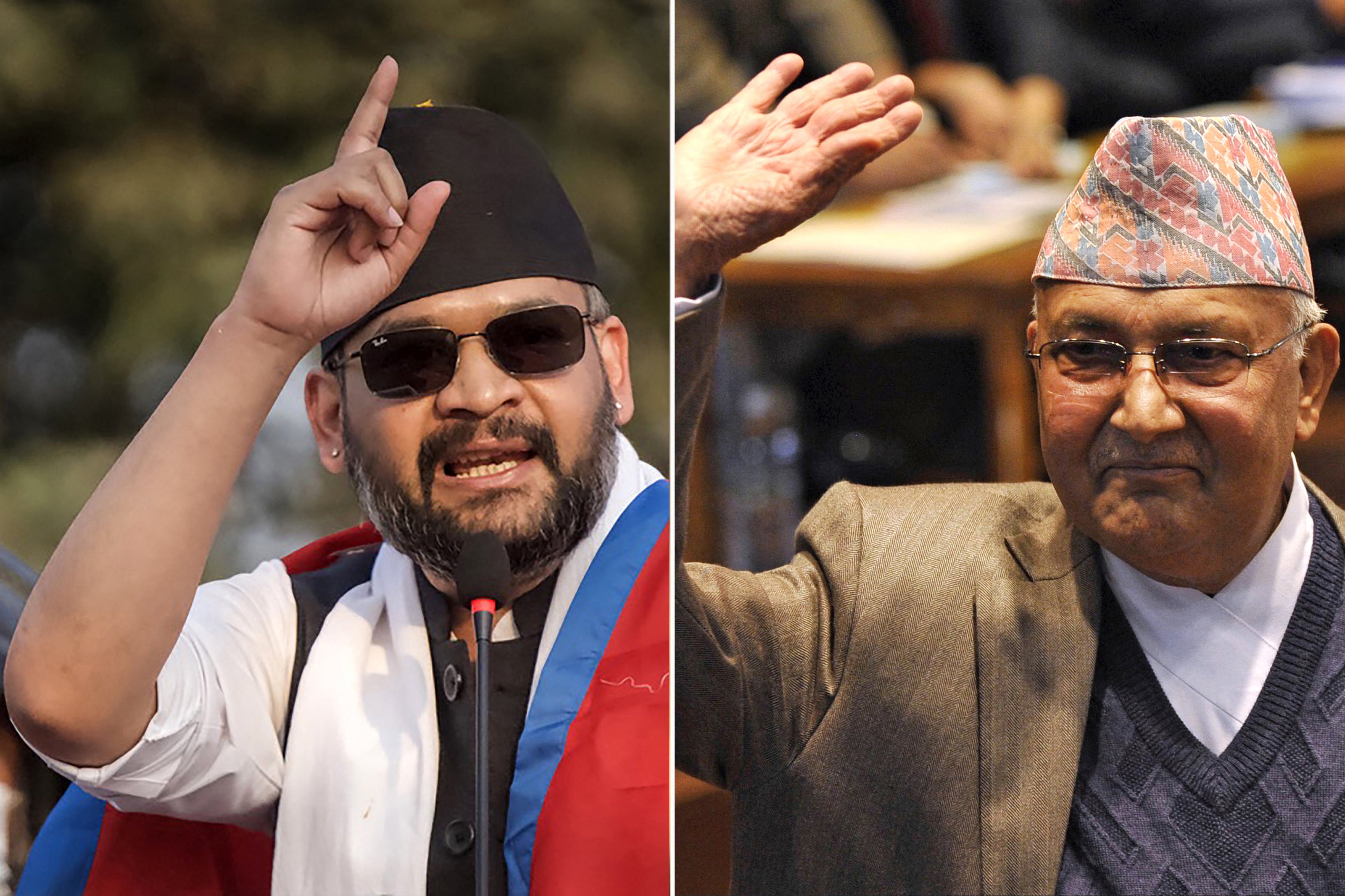 Nepal's rapper-turned-mayor challenged veteran leader KP Sharma Oli in a head-to-head battle for 5 March elections in the former prime minister's own constituency (AFP via Getty Images)