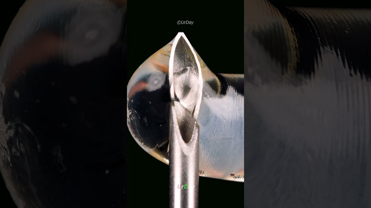 Ear wax vs needle close-up #urday #satisfying #closeup