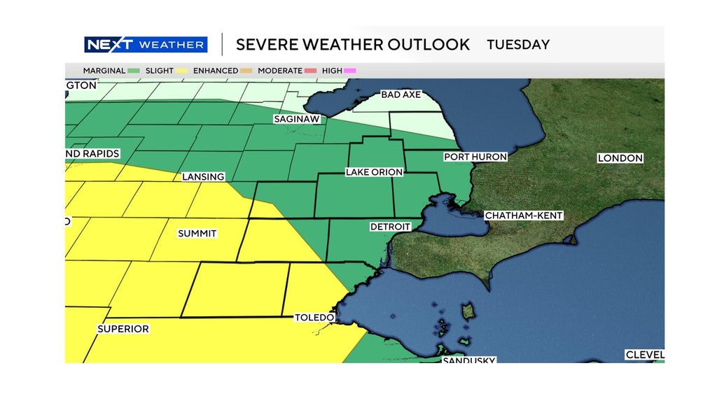 Michigan could see another round of severe weather late Tuesday