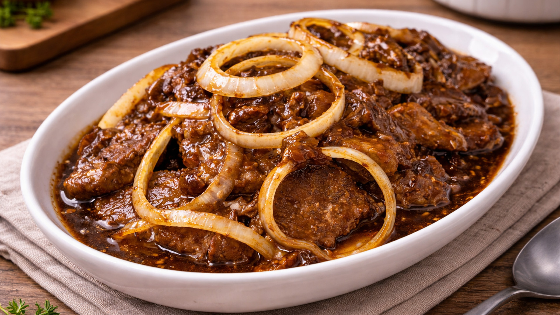 How this pork chop steak gets its rich sauce