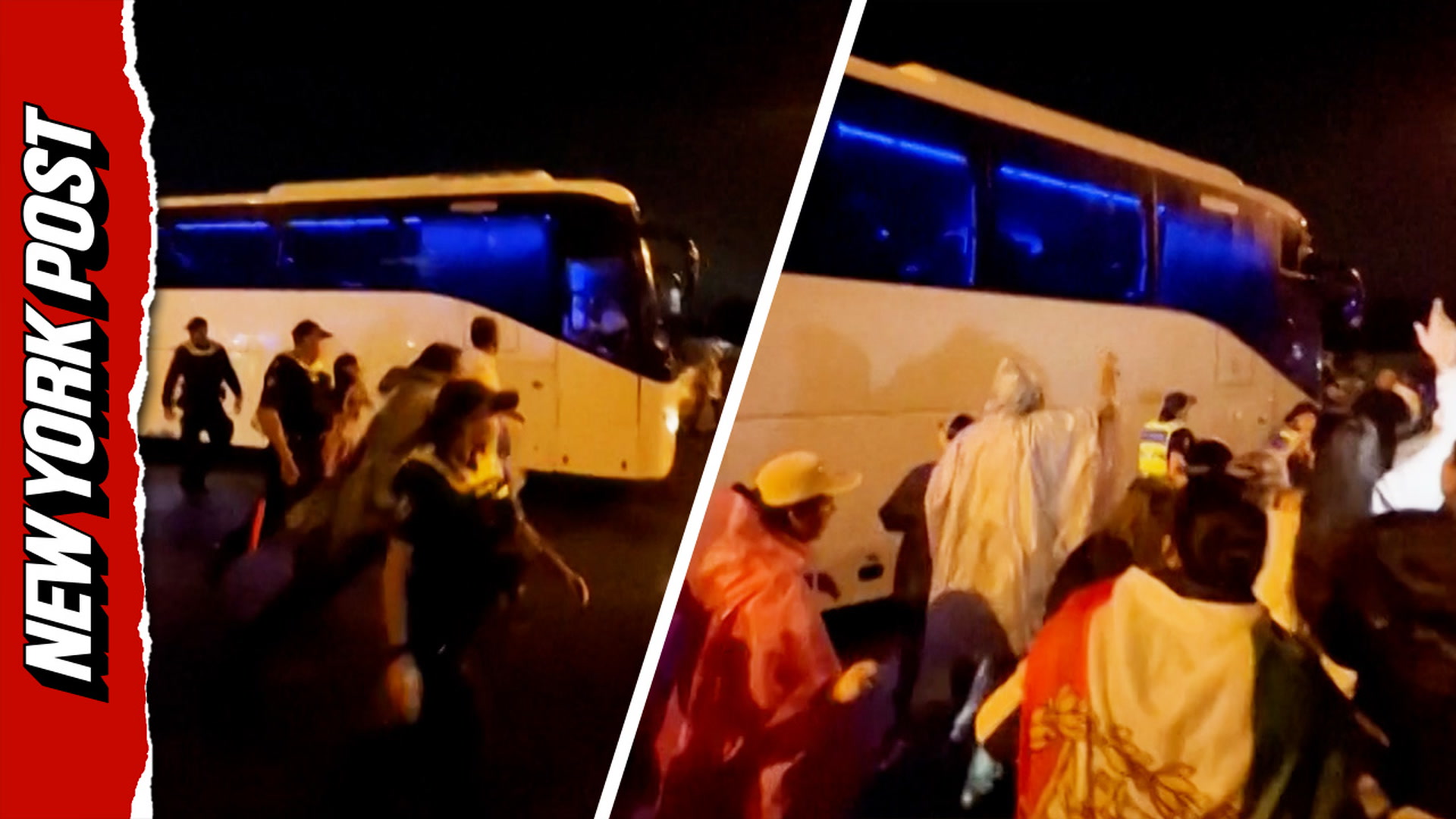 Fans run after Iranian women's soccer team's bus after Australian ...