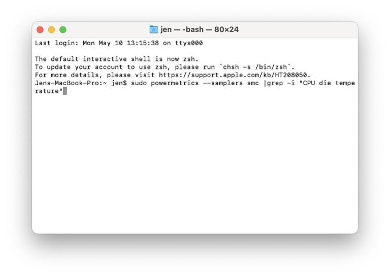 MacOS Terminal with sudo command open on it