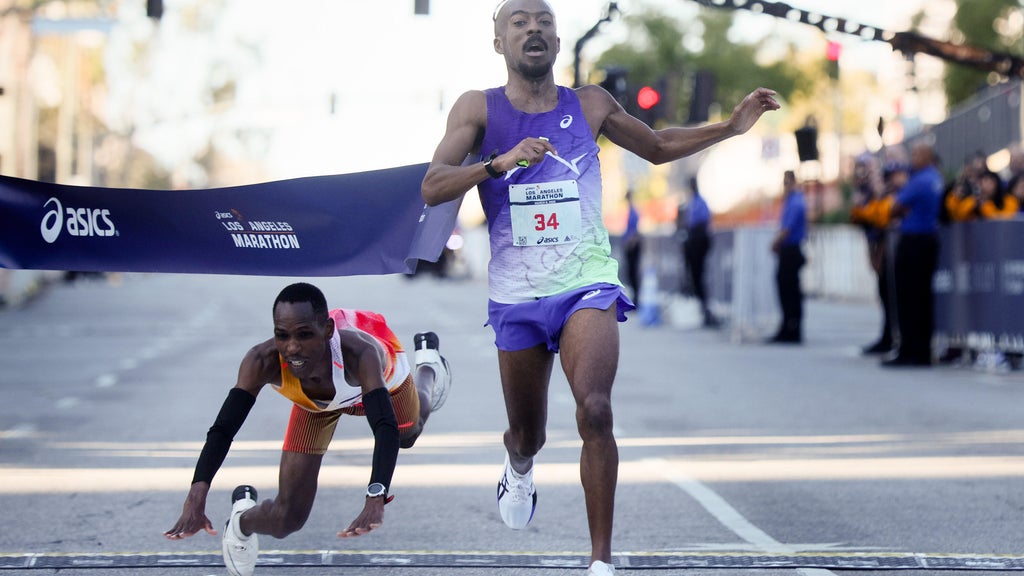 Los Angeles Marathon sees stunning finish in men's race; 45-year-old ...