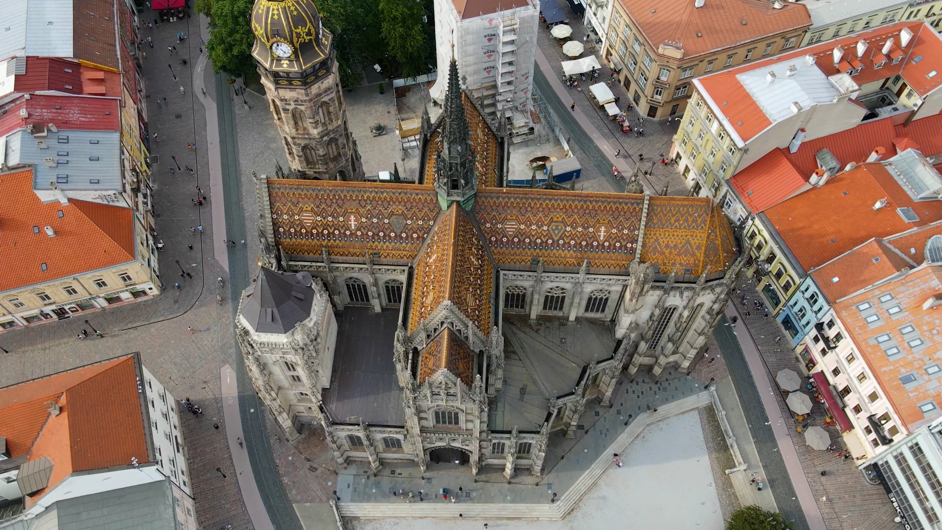 Aerial views of famous churches and cathedrals in Europe, part 3