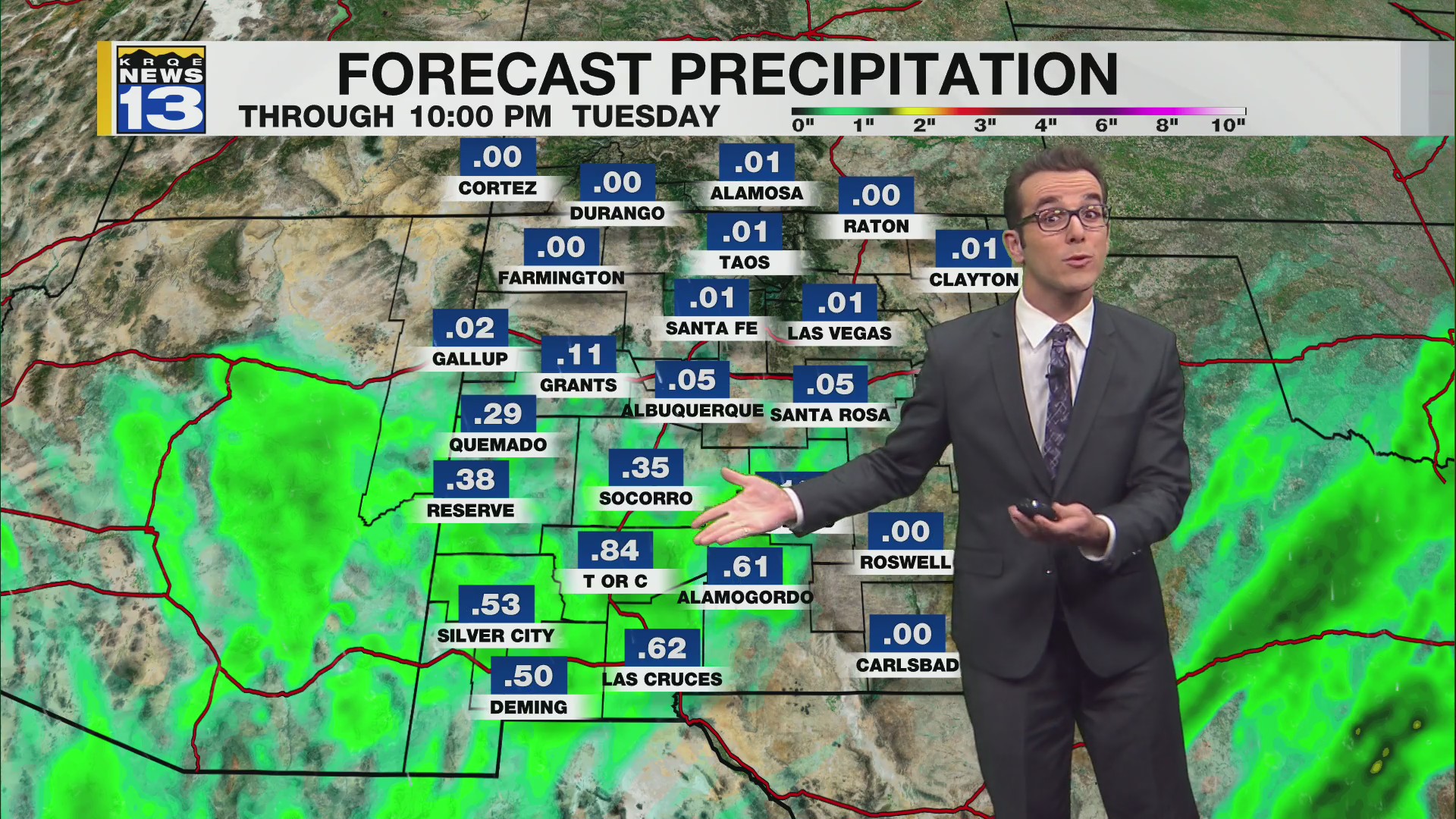 Widespread 70° temperatures but South New Mexico rain ahead